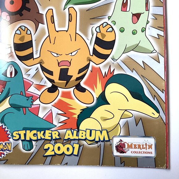 Merlin Topps Pokémon 2001 Album Book + Stickers English Issue Collectable - Picture 2 of 16